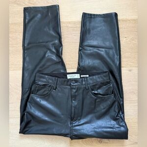Abercrombie & Fitch Black Faux Leather Pants